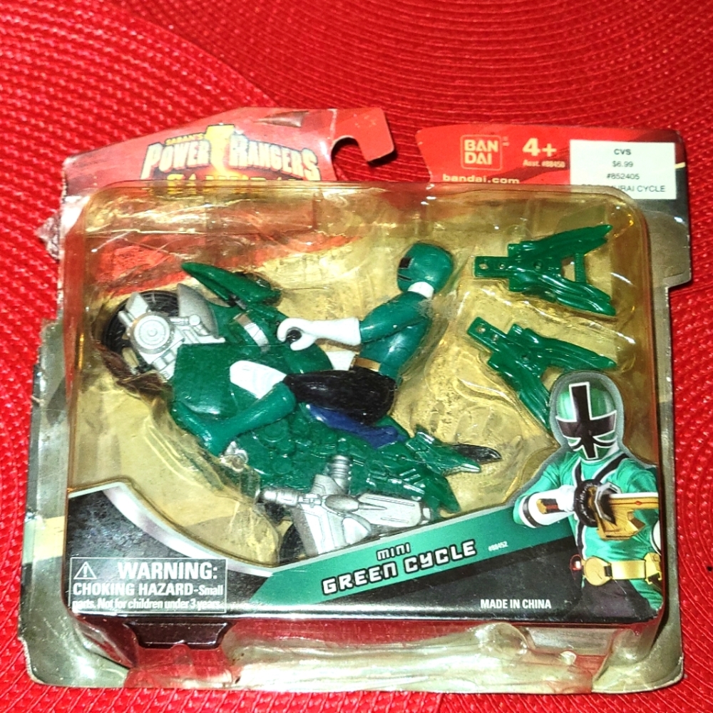Power Rangers Samurai Green Forest Ranger w/ Mini Cycle